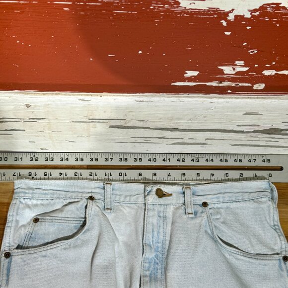 34w 80s USA Vintage Wrangler Trashed Jeans - Picture 6 of 9